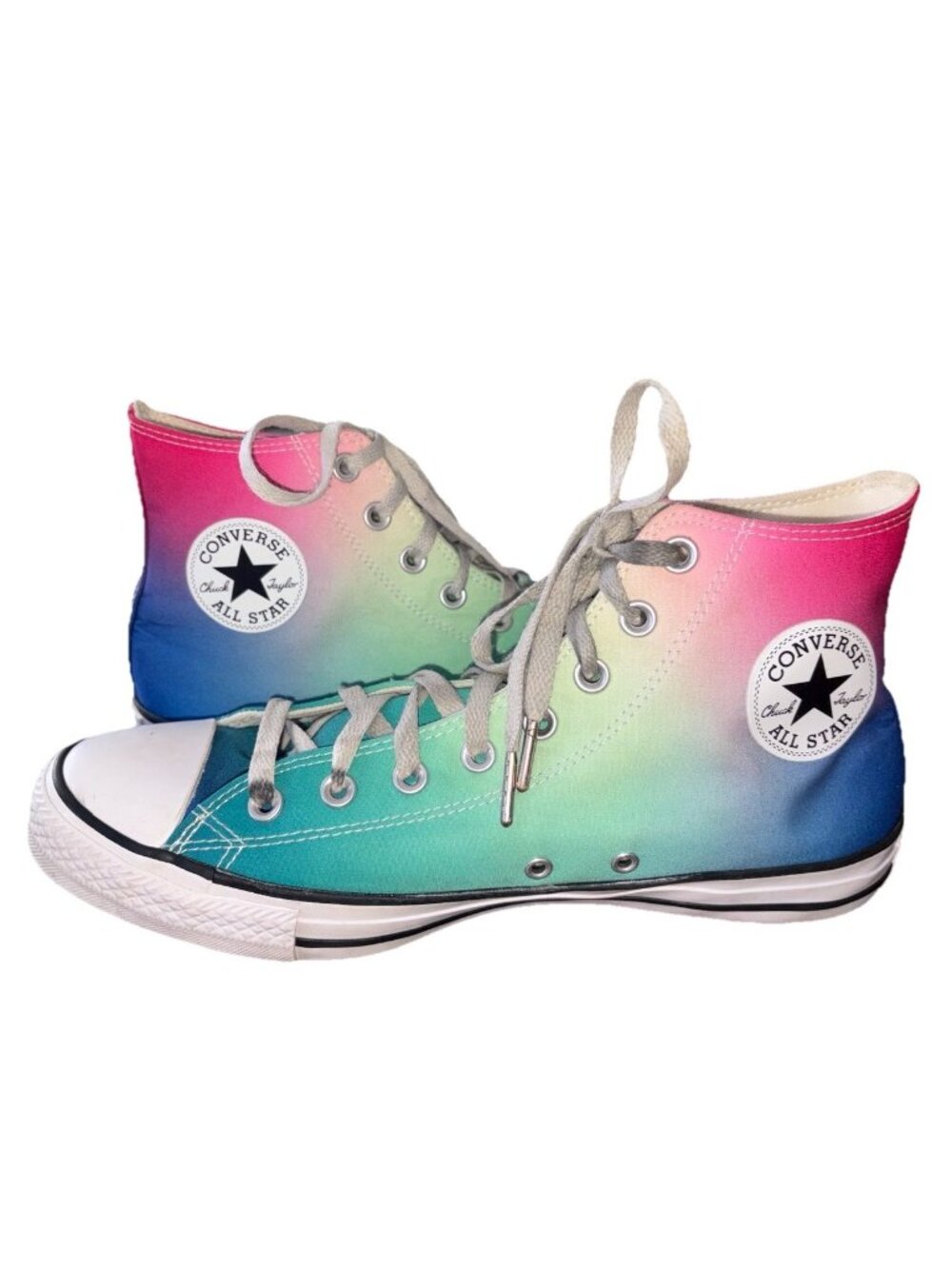 Retro Converse Chuck Taylor High Top Rainbow Color  Unisex Men’s Sz.10 & Wmns 12